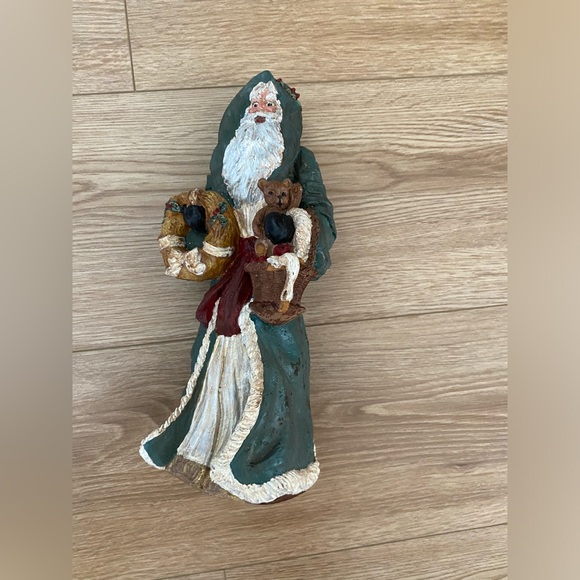 Vintage Santa Figure In Green Robe - Picture 1 of 6